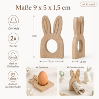 OSTERN Holzhasen 2er-SET Serviettenhalter