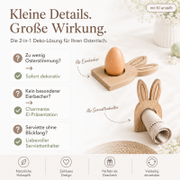 OSTERN Holzhasen 2er-SET Serviettenhalter