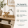 Schriftzug Home Deko 25x16cm Natur Honigbraun Holz mit Hausmotiv
