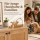 Schriftzug Home Deko 25x16cm Natur Honigbraun Holz mit Hausmotiv