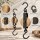 Garderobenhaken Holz Metall 20-27cm Natur Braun - Industrial Wandhaken