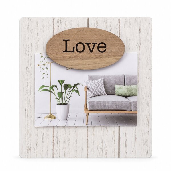 Holz-Bilderrahmen LOVE ca. 20 x 20 cm