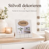 Holz-Bilderrahmen LOVE ca. 20 x 20 cm