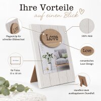 Holz-Bilderrahmen LOVE ca. 20 x 20 cm
