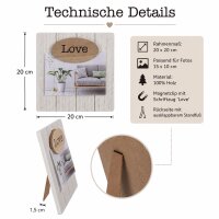 Holz-Bilderrahmen LOVE ca. 20 x 20 cm