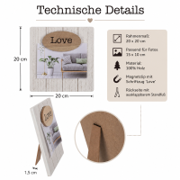 Holz-Bilderrahmen LOVE ca. 20 x 20 cm