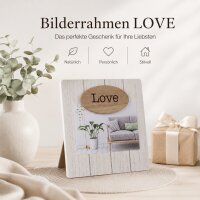 Holz-Bilderrahmen LOVE ca. 20 x 20 cm