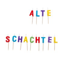 Kuchenkerze Buchstaben "Alte Schachtel"