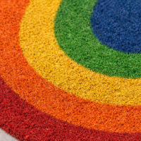 Fußmatte Regenbogen Pride Halbrund