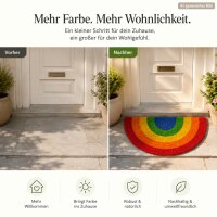 Fußmatte Regenbogen Pride Halbrund