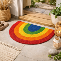 Fußmatte Regenbogen Pride Halbrund