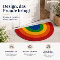 Fußmatte Regenbogen Pride Halbrund