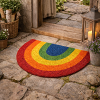 Fußmatte Regenbogen Pride Halbrund
