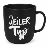 Geiler Typ Porzellanbecher 350 ml schwarz