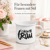 Metall-Becher Schöne Frau