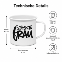 Metall-Becher Schöne Frau