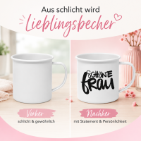 Metall-Becher Schöne Frau