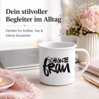 Metall-Becher Schöne Frau
