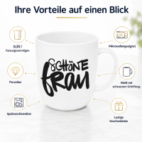 Porzellan-Becher Schöne Frau