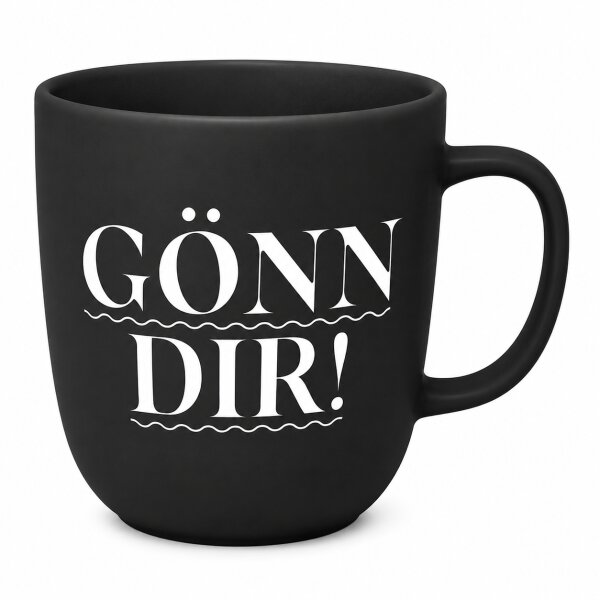 Gönn Dir Porzellanbecher 350 ml schwarz