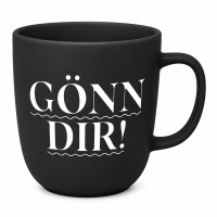 Gönn Dir Porzellanbecher 350 ml schwarz