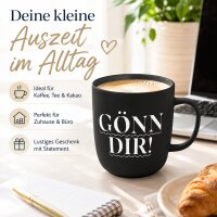 Gönn Dir Porzellanbecher 350 ml schwarz