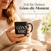 Gönn Dir Porzellanbecher 350 ml schwarz