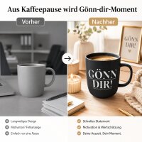 Gönn Dir Porzellanbecher 350 ml schwarz