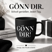 Gönn Dir Porzellanbecher 350 ml schwarz
