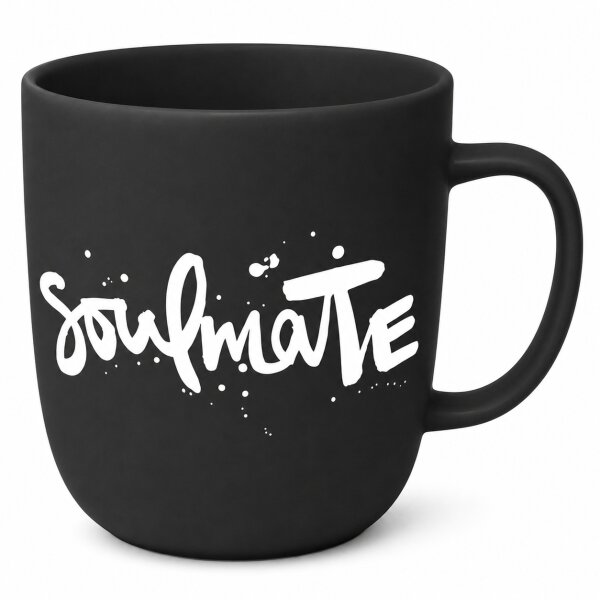 Soulmate Porzellanbecher 350 ml schwarz