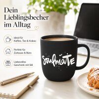 Soulmate Porzellanbecher 350 ml schwarz