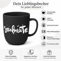 Soulmate Porzellanbecher 350 ml schwarz