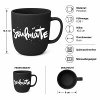 Soulmate Porzellanbecher 350 ml schwarz