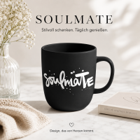 Soulmate Porzellanbecher 350 ml schwarz