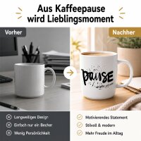 Pause Porzellanbecher 350 ml mit Spruch