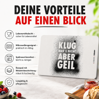 Frühstücksbrett Klug Wars Nicht Aber Geil ca. 23 x 14 cm