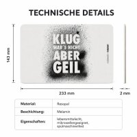 Frühstücksbrett Klug Wars Nicht Aber Geil ca. 23 x 14 cm