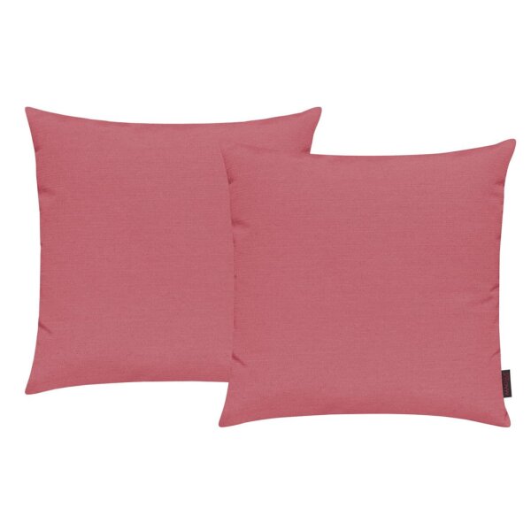 Dekokissenbezug 50x50 Rosa Peach - Kissenhülle 2er Set modern