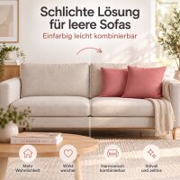 Dekokissenbezug 50x50 Rosa Peach - Kissenhülle 2er Set modern
