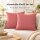 Dekokissenbezug 50x50 Rosa Peach - Kissenhülle 2er Set modern