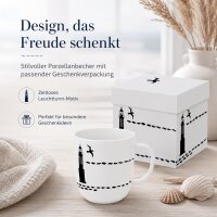 Leuchtturm Porzellanbecher 400 ml mit Geschenkverpackung