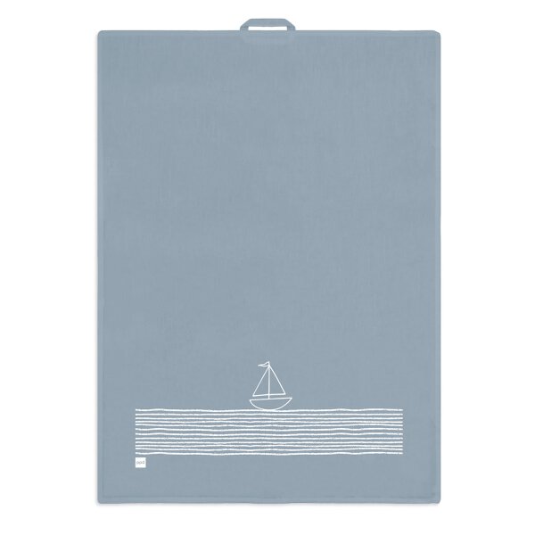 Maritim Serie Blau Segelboot - Geschirr Handtuch