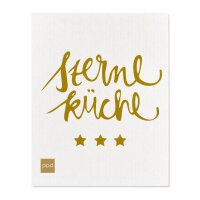 PPD Schwammtuch Sterneküche 17,2 x 20 cm mit Goldprint