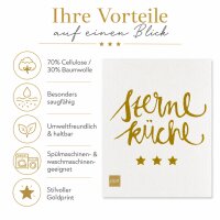 PPD Schwammtuch Sterneküche 17,2 x 20 cm mit Goldprint