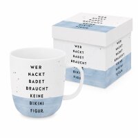 PPD Bikinifigur Porzellanbecher 400 ml mit Geschenkverpackung