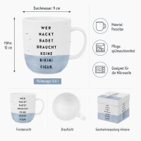 PPD Bikinifigur Porzellanbecher 400 ml mit Geschenkverpackung
