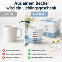 PPD Bikinifigur Porzellanbecher 400 ml mit Geschenkverpackung