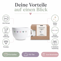 PPD Heart Infusion XXL Porzellanbecher 550 ml mit Geschenkverpackung