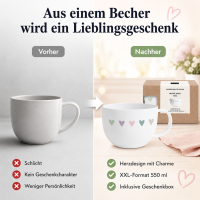 PPD Heart Infusion XXL Porzellanbecher 550 ml mit Geschenkverpackung