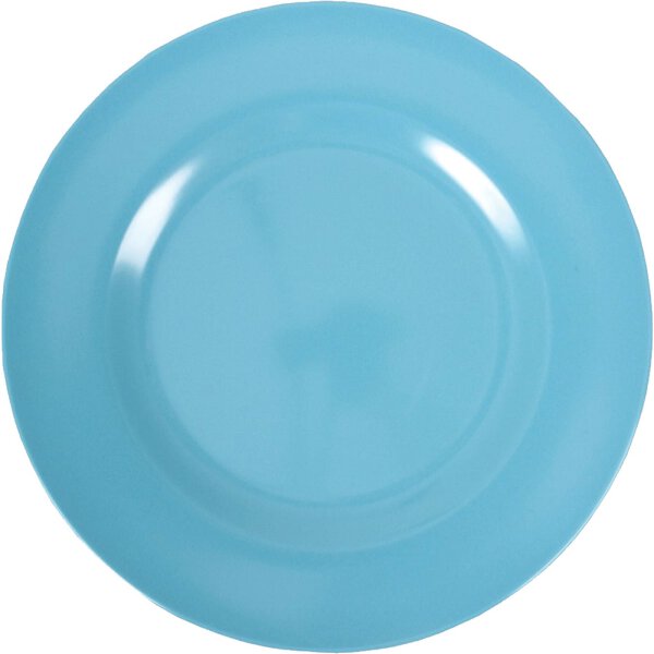 Rice Melamine Dessert Plate - Turquoise - 20 cm